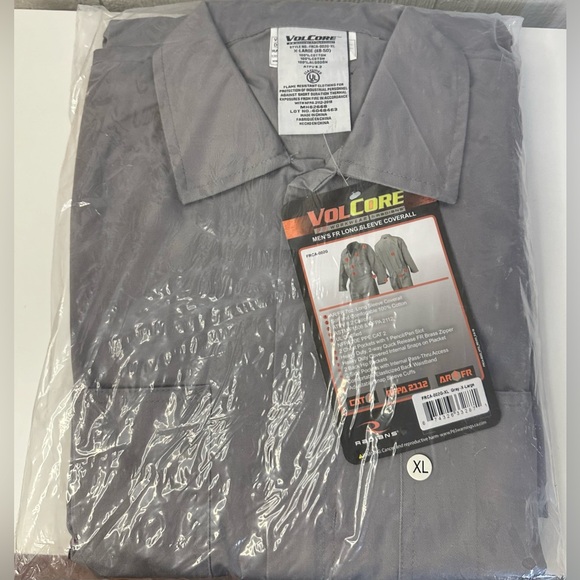 NWT Radians VolCore Men’s FR Long Sleeve Coverall Oil Field Work Wear X-Large - Picture 4 of 6